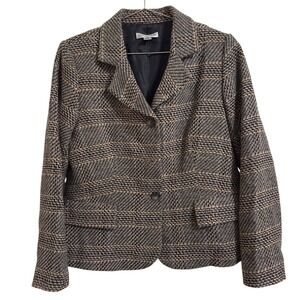Vintage‎ Pendleton Women's Wool Blazer Jacket Size 12 Plaid Tweed Button Front